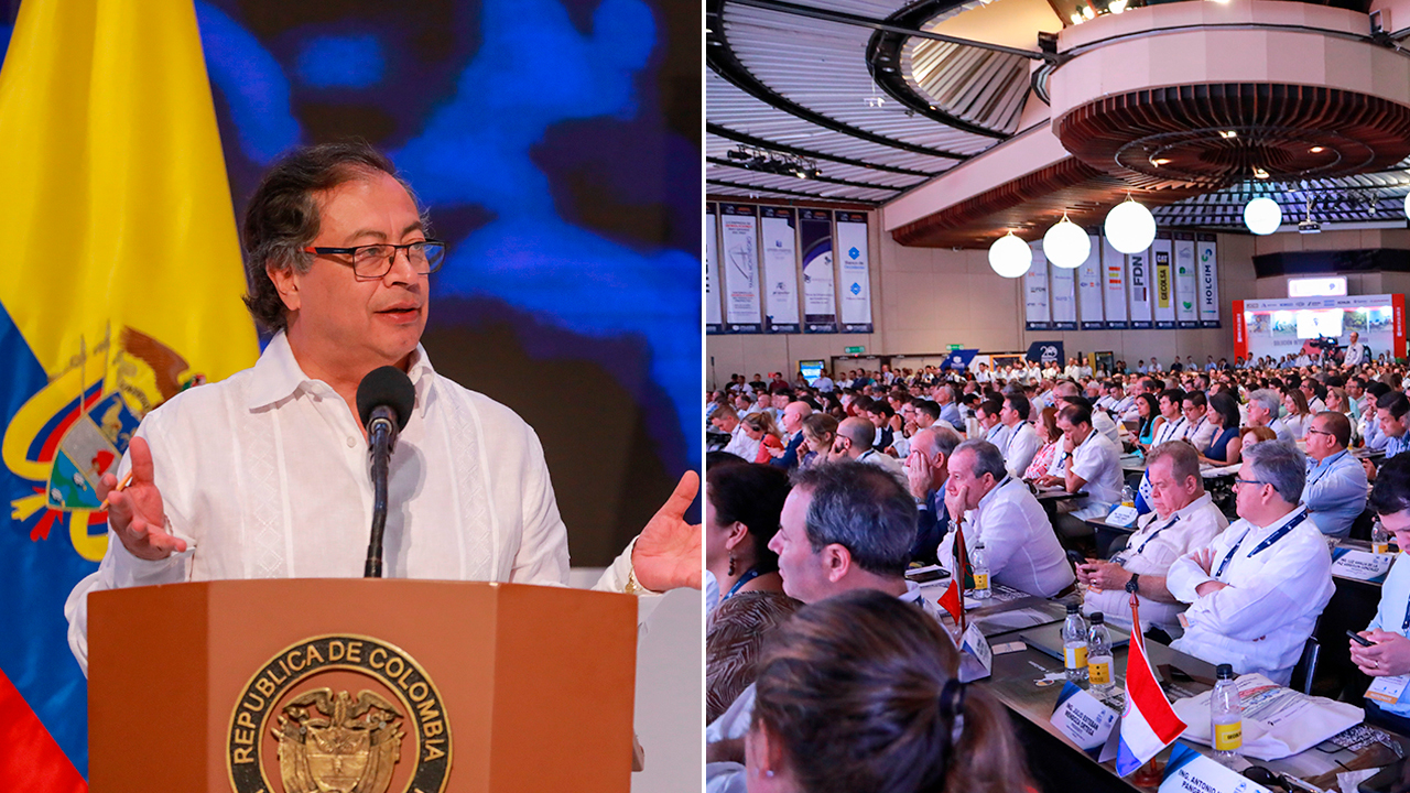 Presidente Gustavo Petro en la instalación del XX Congreso Nacional de la Infraestructura (CCI), en Cartagena