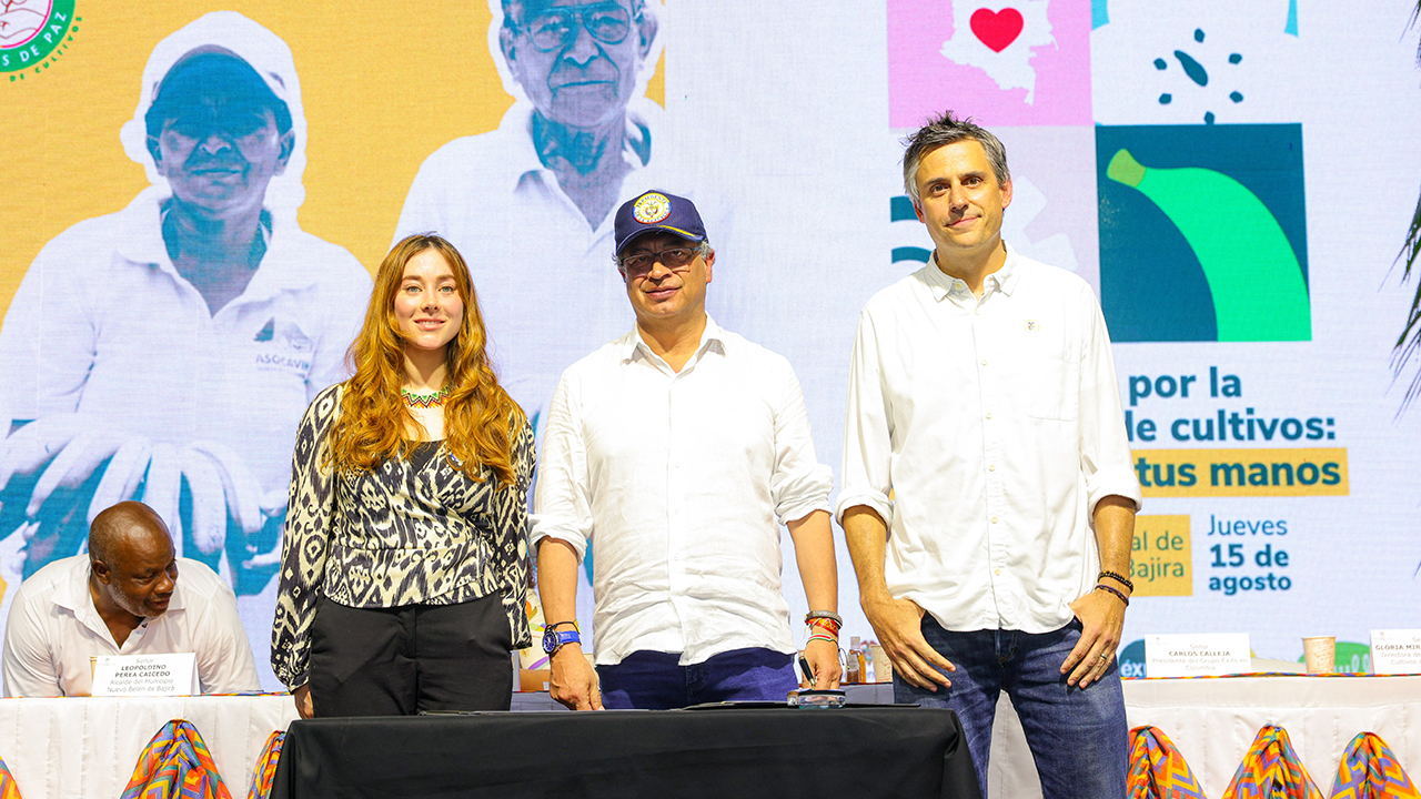 Presidente Gustavo Petro durante el lanzamiento de la Alianza Comercial por la sustitución de cultivos: ‘De la tierra a tus mano