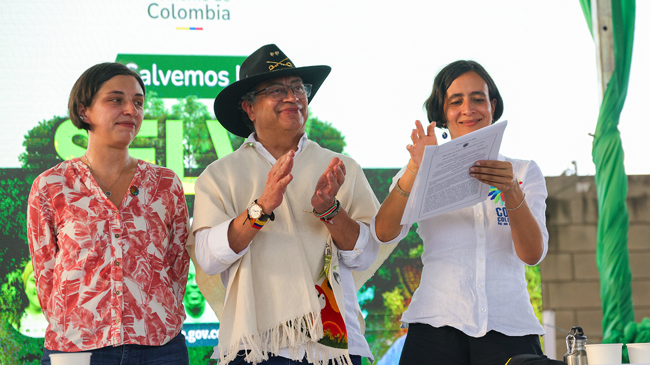 El presidente Gustavo Petro defendió la labor de las comunidades campesinas en la defensa de la selva amazónica colombiana.