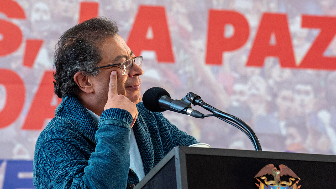 Presidente Gustavo Petro durante la Asamblea Nacional por las Reformas Sociales, la Paz y la Unidad de Colombia