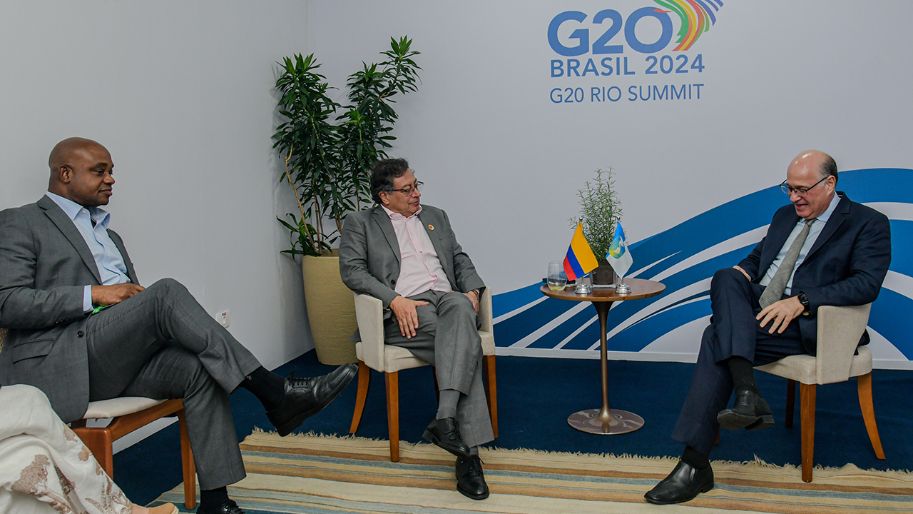 En el marco de la cumbre del G20 celebrada en Río de Janeiro, Brasil, el presidente de Colombia, Gustavo Petro