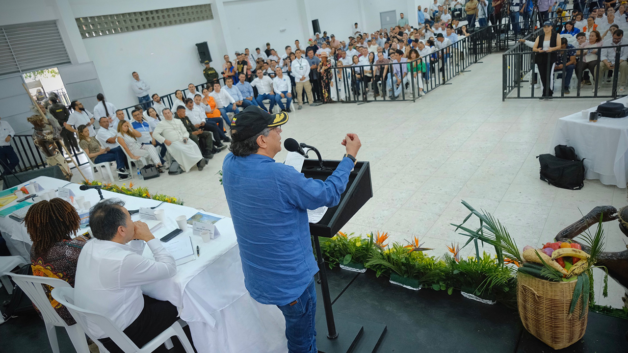 Presidente Gustavo Petro durante Gabinete en el Catatumbo
