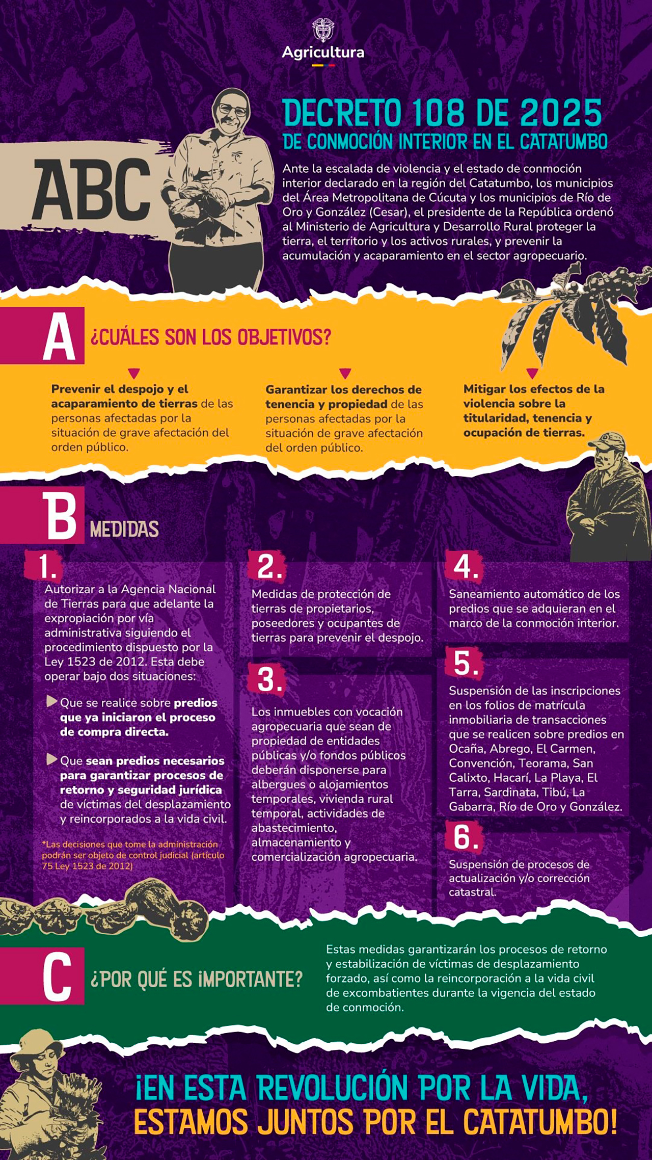 Agencia Nacional de Tierras presenta el ‘Plan Catatumbo’ para garantizar retorno de campesinos a la región