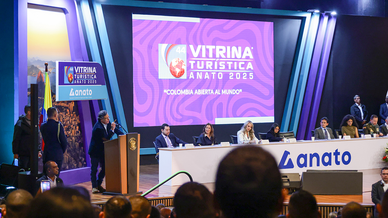 Presidente Gustavo Petro durante la Vitrina Turística de Anato 2025